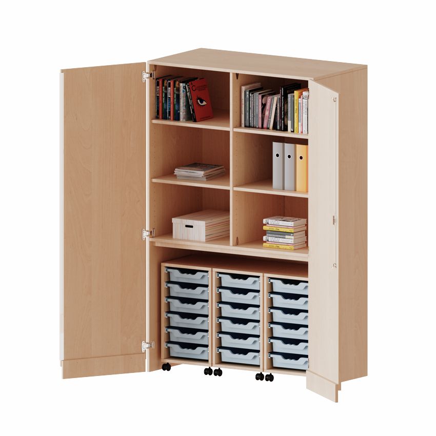 Garagenschrank 5 OH, mit 18 Boxen M, 4 Dekore